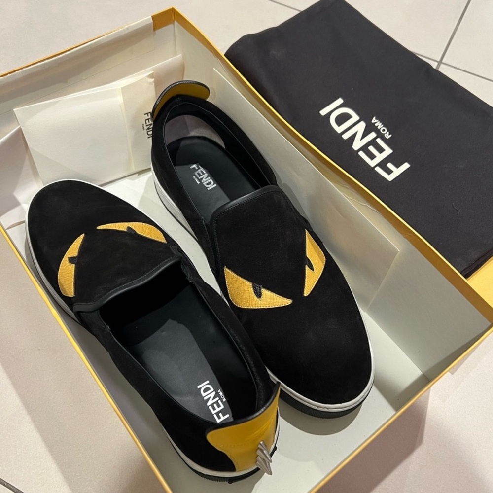 Fendi Monster Men’s shoes size 9 but run big so they will fit a size USA 10